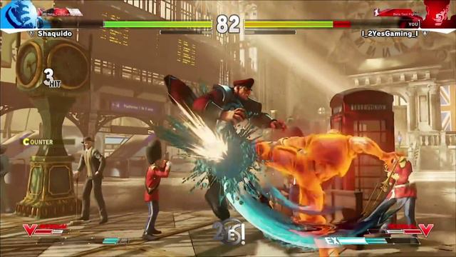 Street Fighter 5 Beta 60fps - M. Bison Online Gameplay w/ T-Rexed