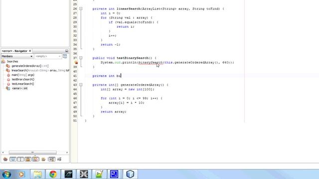 NetBeans Java Tutorial - Binary Search #4