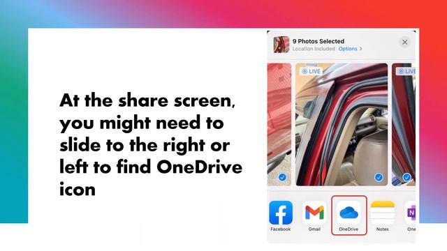 How to import photos to OneDrive from iPhone