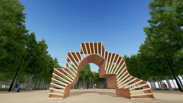 Вход в городской парк v2.0 | Проект Анастасии Савченко | Педагог по архитектуре Юрий Погудин