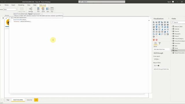 DAX Language - SELECTCOLUMNS Function in Power BI