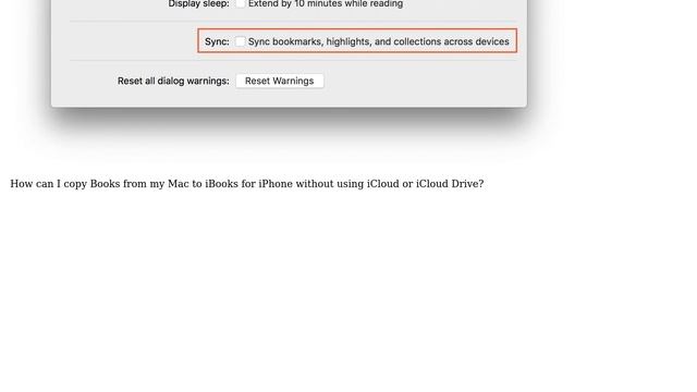 Apple: Copy Books from Mac to iBooks for iPhone without using iCloud or iCloud Drive