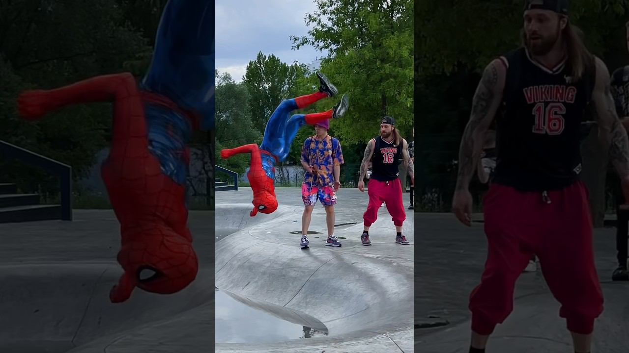 Spider-Man surprised the men@Viking_RHP #shorts