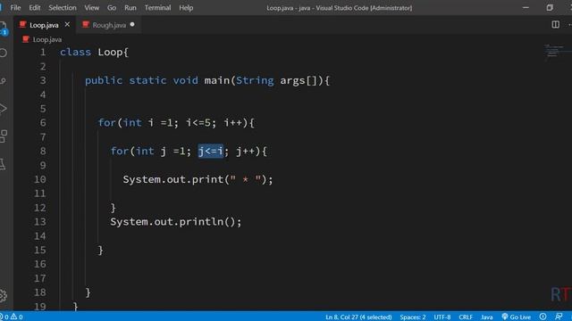 Java-26- Nested for loop in Java | Loops in Java