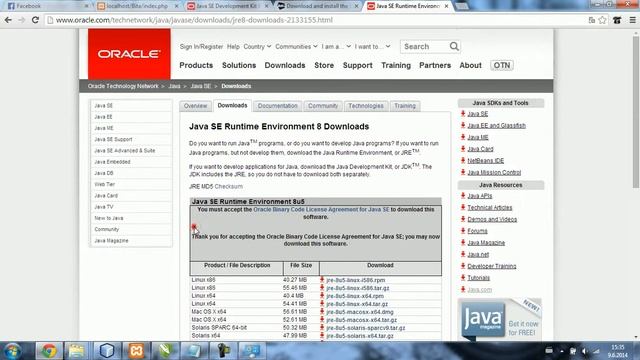 A java exception has occurred or Aplication need 1.0.5 version
