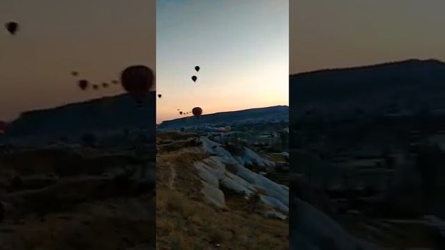 Турция.Каппадокия.Гёреме.Шары на рассвете./Türkiye.Kappadokya.Göreme. Balon.