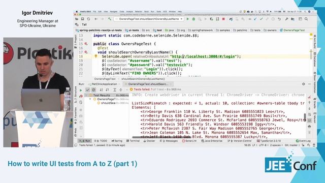 How to write UI tests from A to Z, part 1 (Igor Dmitriev, Ukraine) [RU]