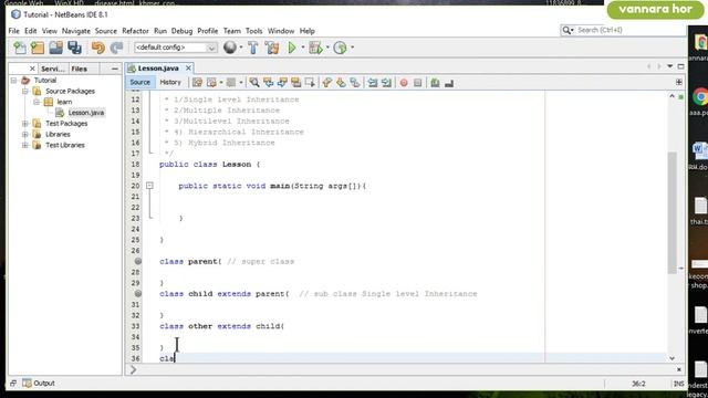 java class type of inheritance