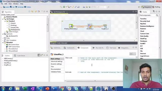 46.How to use tJavaFlex component in Talend l tJavaFlex l Talend Data Integration
