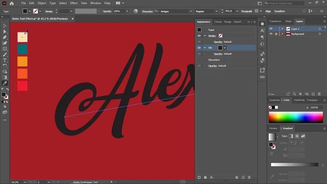 Typography | Retro Text Effect 2021 | Adobe Illustrator Tutorial |