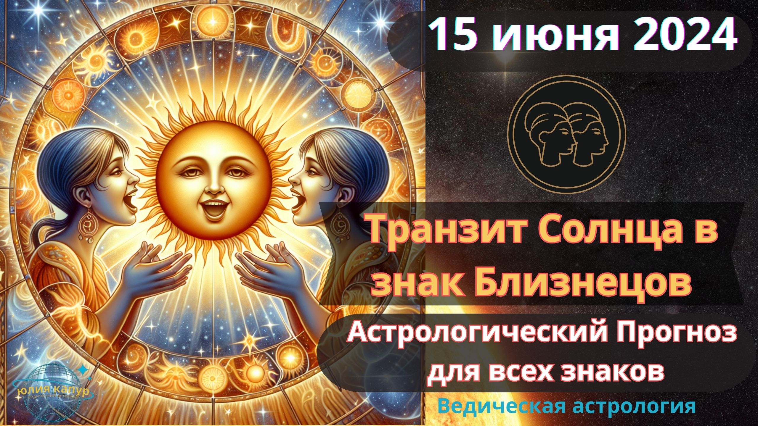 15 июня 2024 ♊Транзит Солнце в знаке Близнецы! Астрологический прогноз для всех ! От Юлии Капур