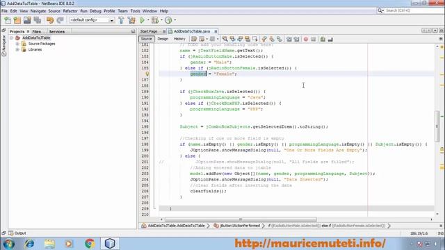GUI - Display Selected Row Values From JTable Into JTextfields | radiobuttons | checkbox | Combobox