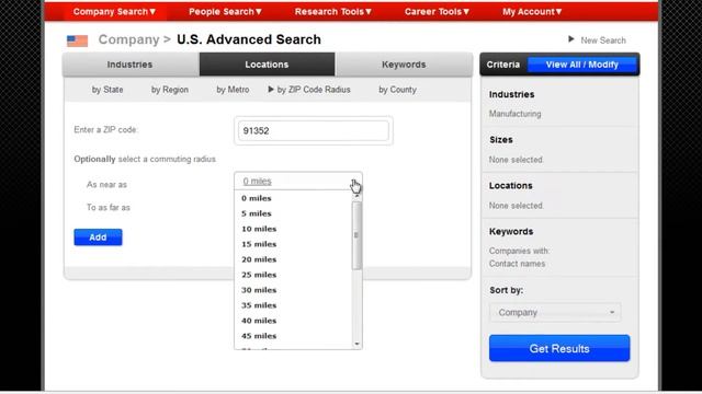 SearchExpo v3 - Search by Zip Code Radius
