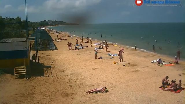 Пляж в Щёлкино, 29.06.2016 - time-lapse с камеры 1