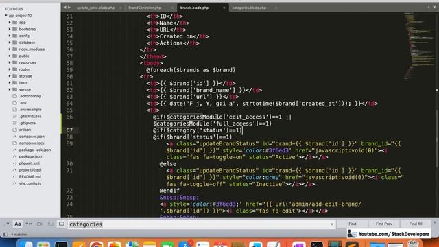 #71 Laravel 10 Tutorial | Make E-commerce Admin Panel | Brands (V) | Brands Roles & Permissions