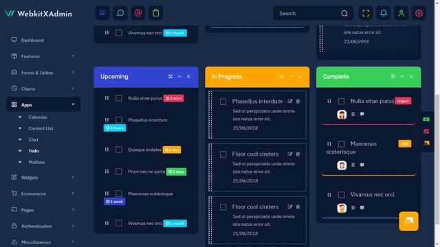 WebkitX Bootstrap 5 Admin Dashboard Ui Kit with Dark Theme