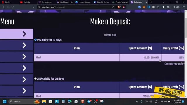 Roboticos Review | UPTO 3% Daily For 30 Days | Instant Withdrawals