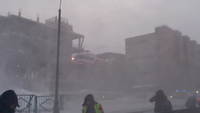 Взлет вертолета Москва Рязанский проспект (дублер) 20с4