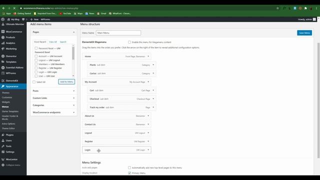 Create login logout menu in WordPress button How to