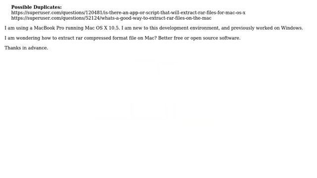 How to extract rar format file on Mac?