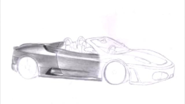 How To Draw Ferrari 360 spider / Как нарисовать Ferrari 360 spider