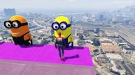 GTA 5 Epic Ragdolls SPIDER MAN VS ORANGE MINION VS GREEN MINION(Euphoria Physics & Funny Fails)ep.8