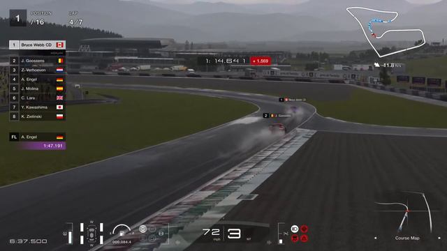 Purple #63 Porche 911 Gt3 RedBull Ring Practice NASCAR Heat5 Gran Turismo 7, PS5 I'd "Purple-63-Can