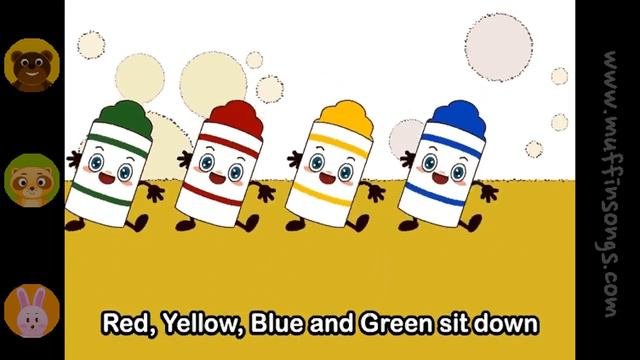 Color Song  nursery rhymes  children songs with lyrics  muffin songs