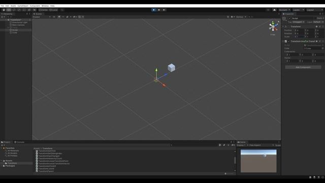 Unity C#. Transform InverseTransformPoint. Справочник. Мусин Михаил.