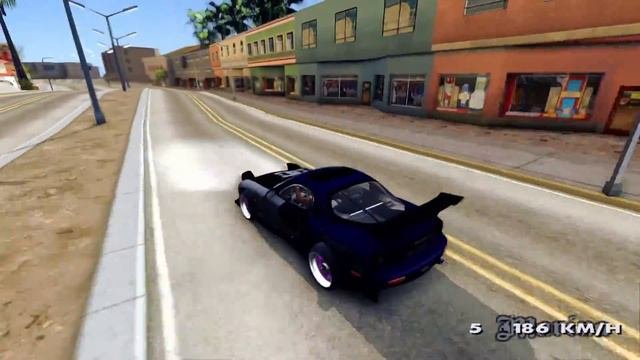 Mazda RX 7 Black Rock Shooter Itasha - GTA San Andreas _REVIEW
