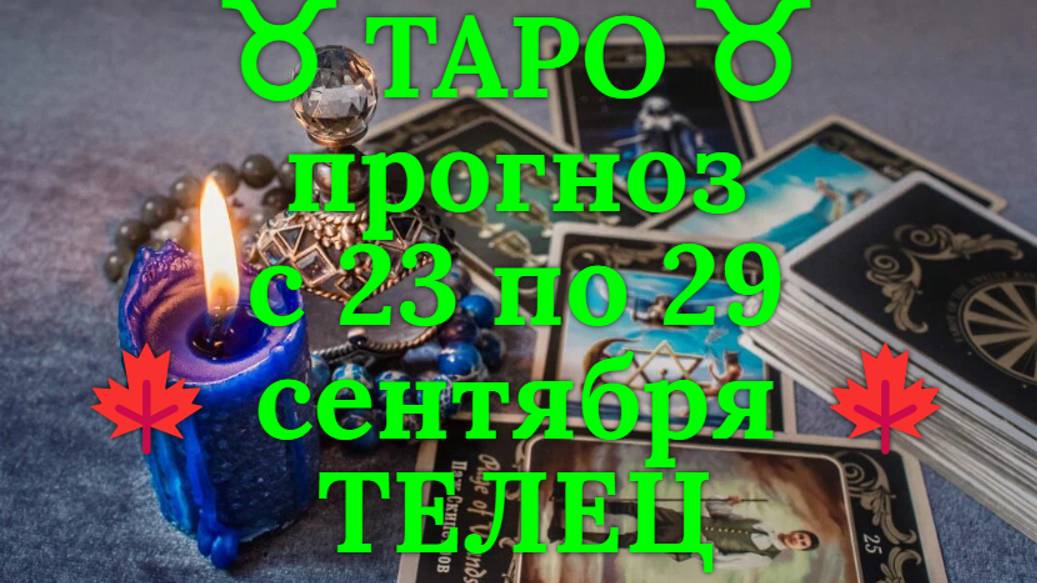 ТАРО-прогноз с 23 по 29 сентября 2024 ♉︎ ТЕЛЕЦ