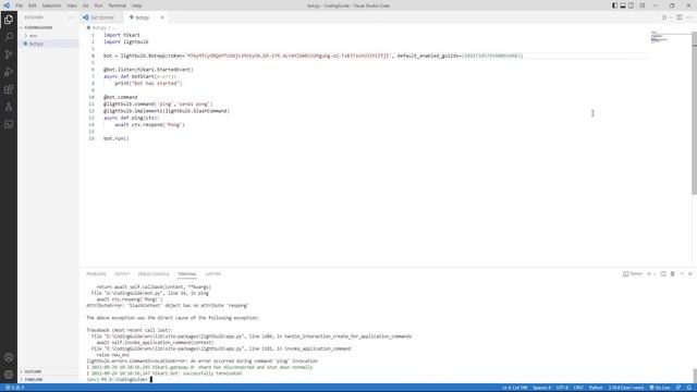 Code Your Discord Bot Hikari - Commands 1