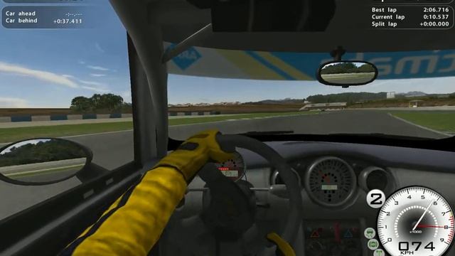 GTR Evolution - Mini hitting the rev limiter in Estoril main straight