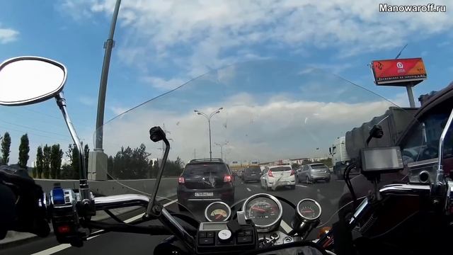 Irbis Garpia in the Moscow traffic jams - the bike is happy!
