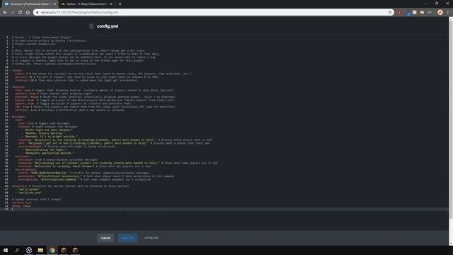 How to Setup Harbor a Sleep Enhancement Plugin - Minecraft Java