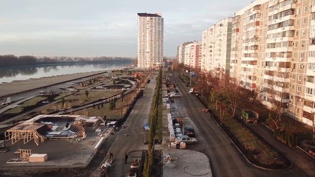 13.12.2018 - Аллея 80-летия Краснодарского края, ход работ #краснодар