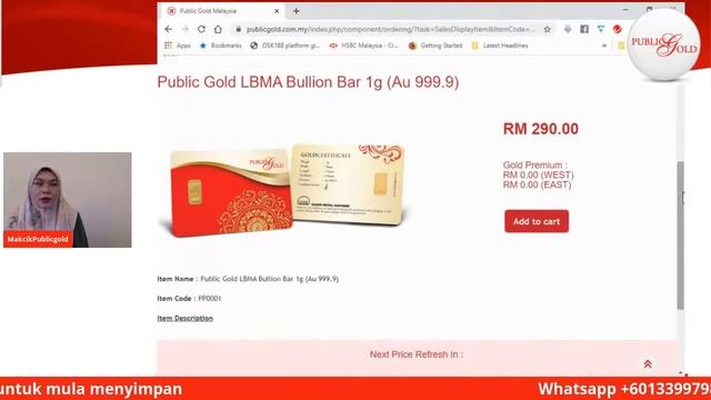 Produk emas Public Gold (Gold Product by Public Gold)