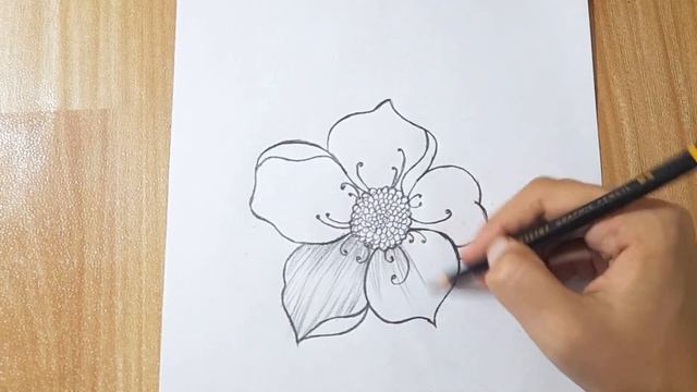 How to draw a flower easy tutorial for beginners || Flower tattoo design