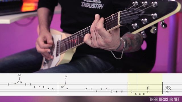 How the BLUES scale ROCKS! / Slowed down LICK with POV Shots and TABS