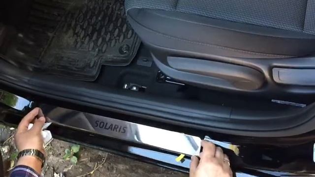 Накладки на пороги солярис 2 с 2017.