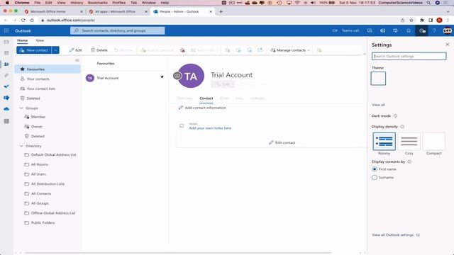 How To USE Microsoft People For Office 365 On A Mac - Tutorial 10  - Dark Mode - Basic Tutorial New