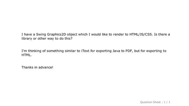 HTML : Rendering Java Graphics to HTML