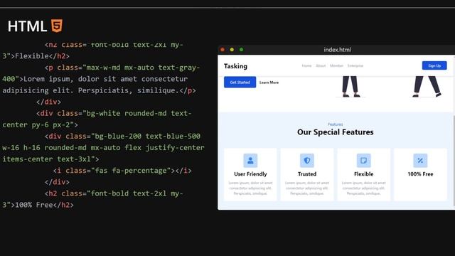 Tailwind App Landing Page Design | Quick Tutorial