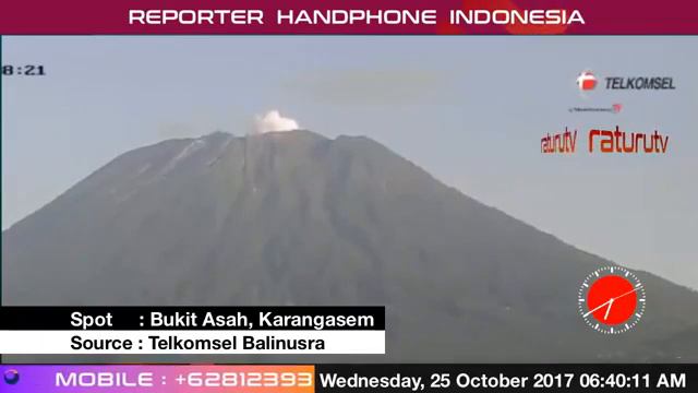 Bali Volcano : Mount Agung – Gunung Agung update real time. 25102017