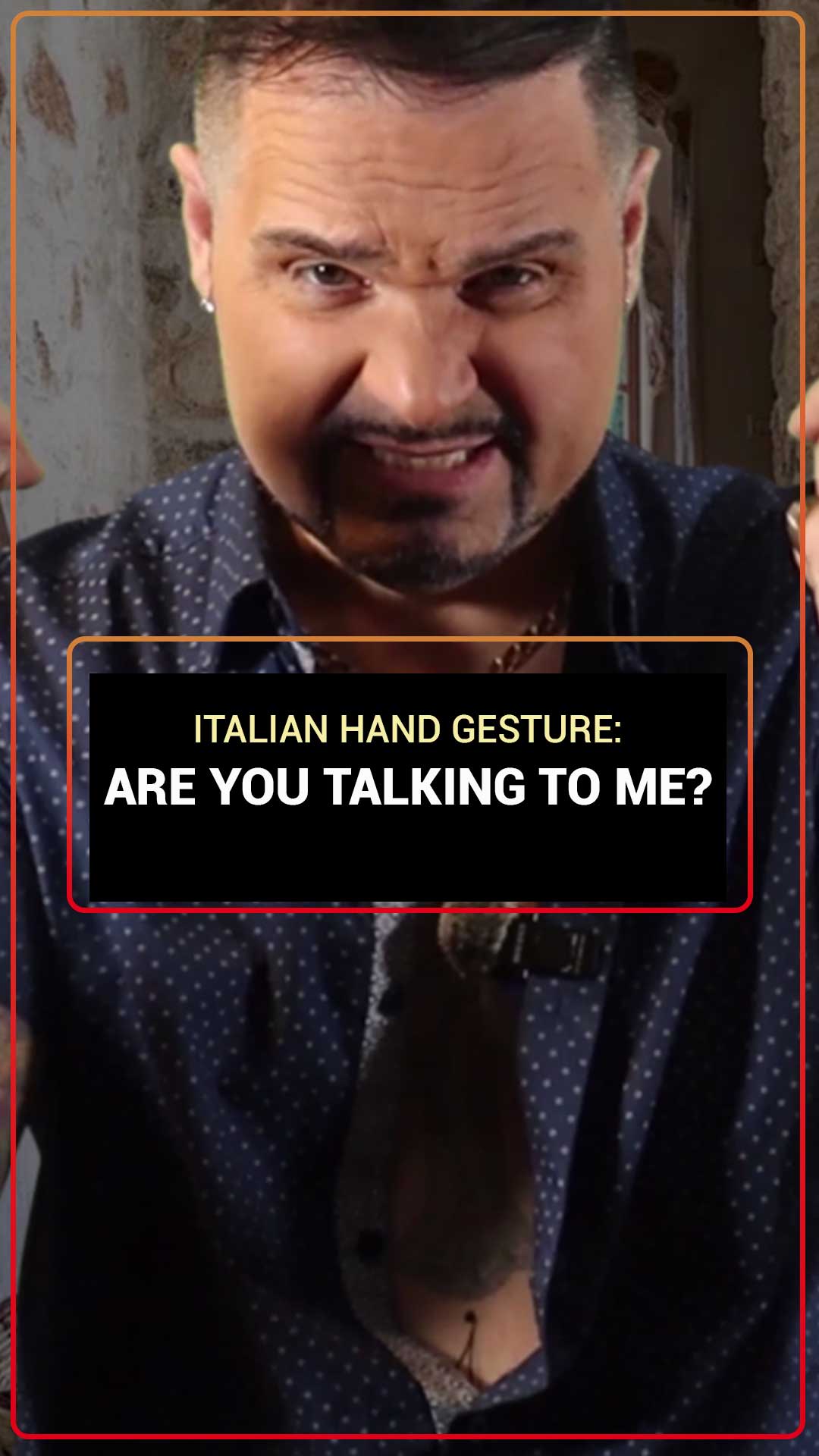 Итальянские жесты! Это означает: «Ты говоришь со мной?»