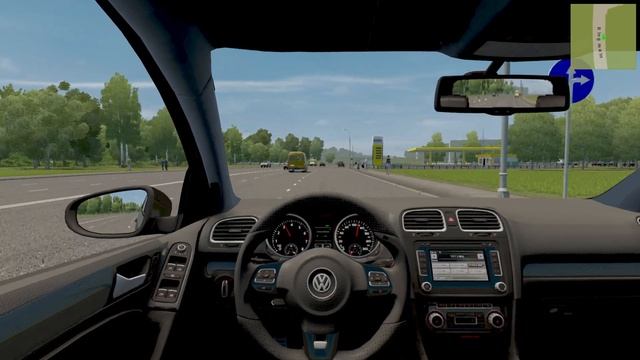 Volkswagen Golf 6R - City Car Driving with Steering Wheel (4K 60FPS)