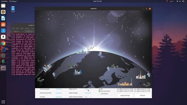 Erlang project- anti missile system simulation