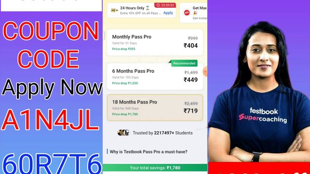 Testbook New Year OFFER 2024 | Testbook Pass Pro Coupon Code | Testbook Coupon Code | Testbook Pass