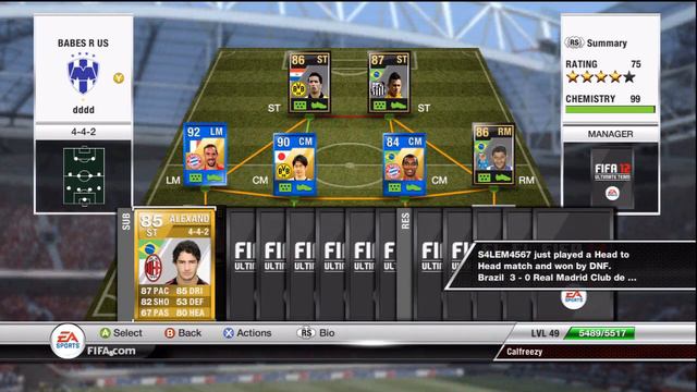 Squad Builder - Brazil/Bundesliga TOTY & IF's - FIFA 12 Ultimate Team