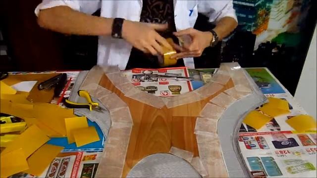 Handmade linoleum armor